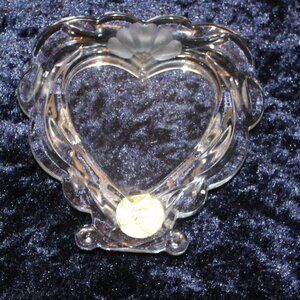 Princess House Germany Crystal heart shaped picture frame